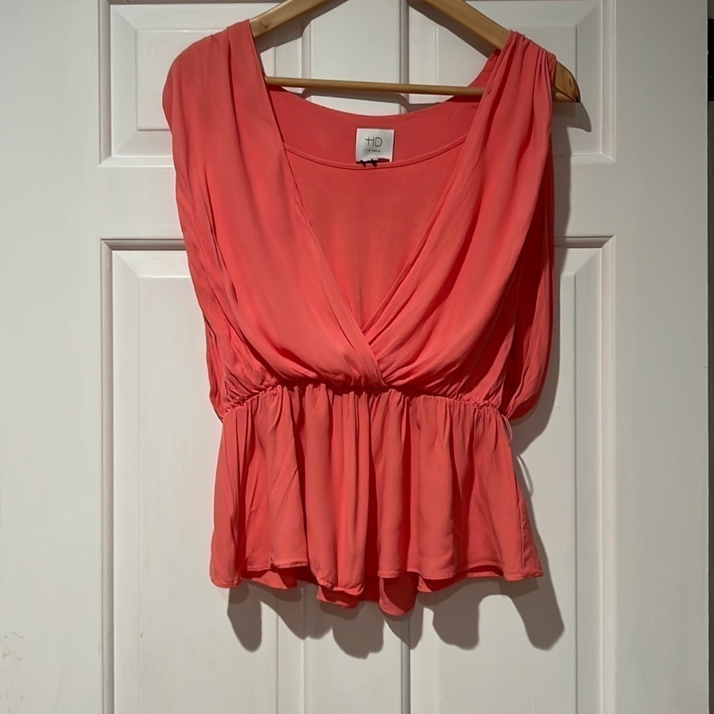 HD In Paris faux wrap open sides top